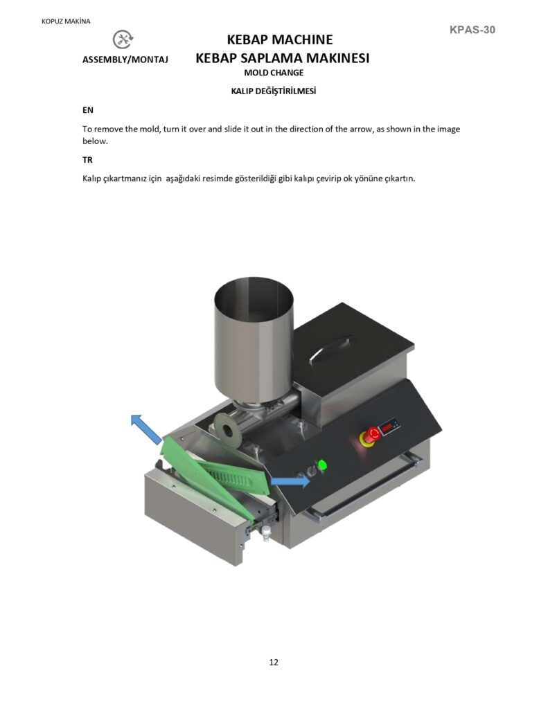 Individual user manuals for each machine